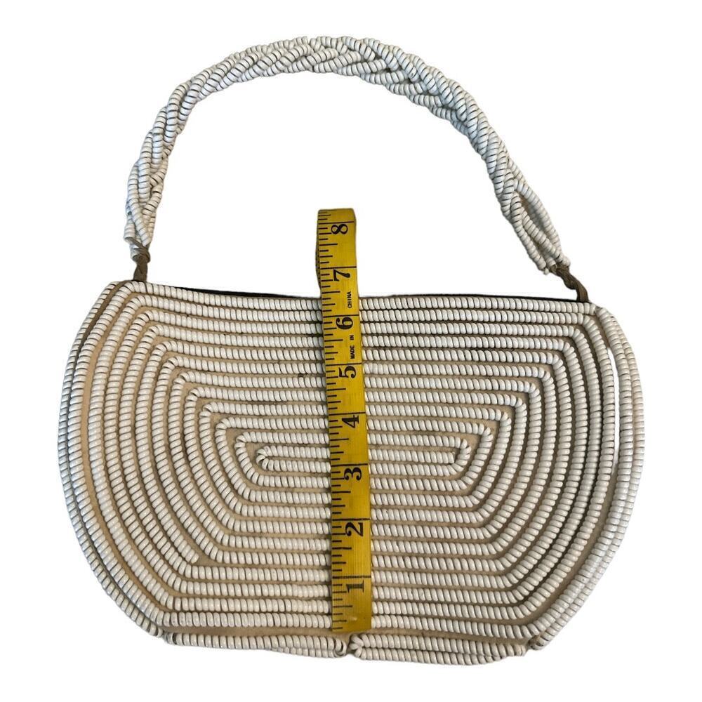 1940's Vintage Ivory Telephone Cord Shoulder Bag … - image 4